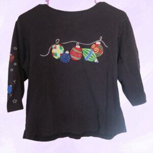 Allyson Whitmore Petite Christmas Tree ornaments quarter sleeve 1/4 Ugly medium